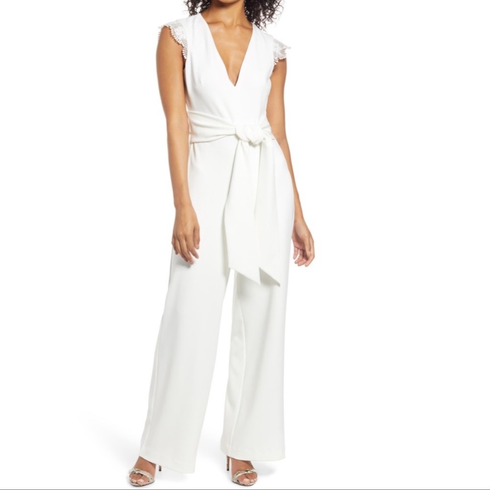 Mark & James Badgley Mischka White Jumpsuit size 0